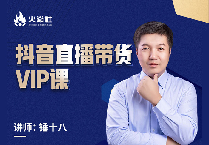 锤十八-抖音直播带货VIP课，专注直播带货有效盈利模式|媒矿库