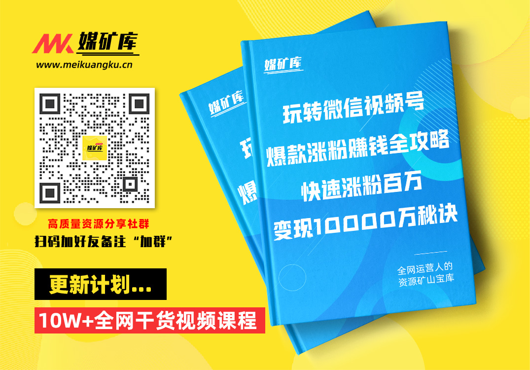 玩转微信视频号爆款涨粉赚钱全攻略，快速涨粉百万变现万元秘诀|媒矿库