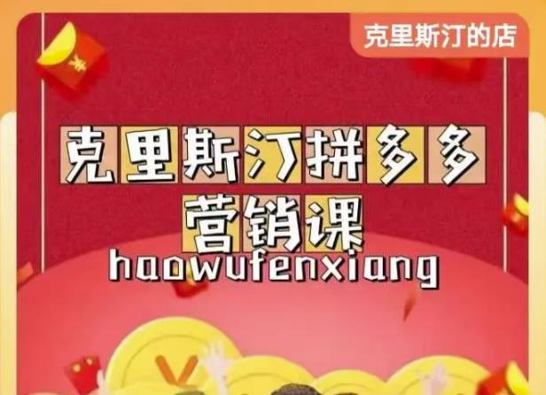 克里斯汀拼多多运营课,适合小白初涉平台,低成本入门|媒矿库