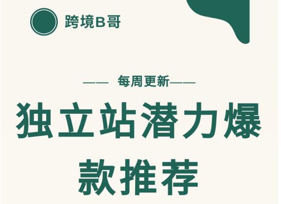【跨境B哥】独立站潜力爆款选品推荐,测款出单率高达百分之80(每周更新)|媒矿库