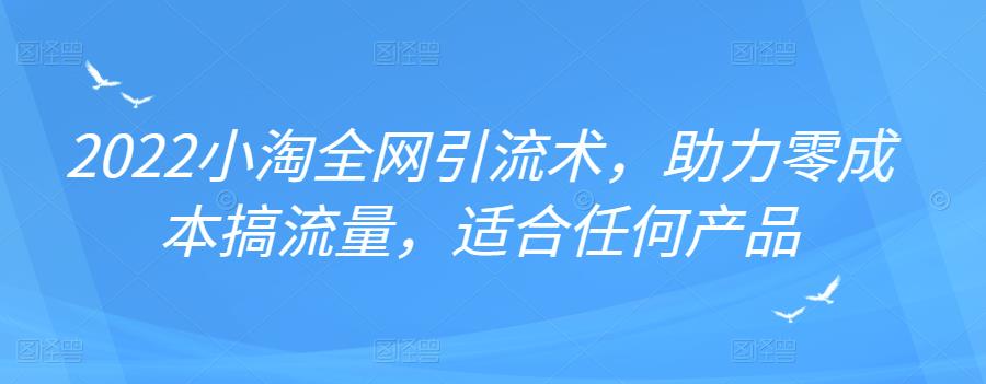 2022年小淘全网引流术,助力零成本搞流量,适合任何产品|媒矿库