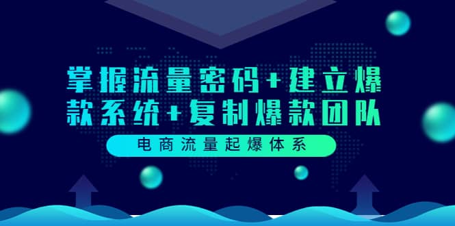 电商流量起爆体系：掌握流量密码 建立爆款系统 复制爆款团队（价值599）|媒矿库