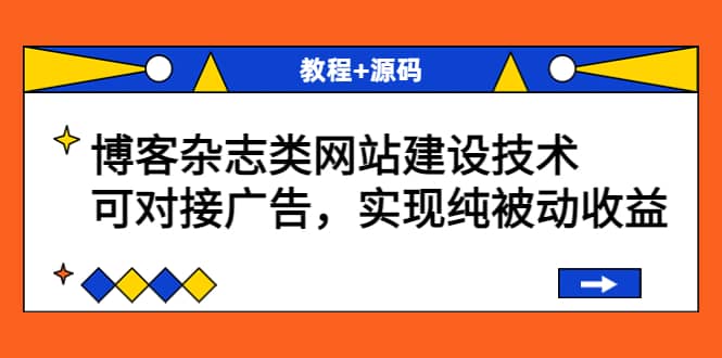 博客杂志类网站建设技术,可对接广告,实现纯被动收益(教程 源码)|媒矿库