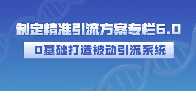 制定精准引流方案专栏6.0,0基础打造被动引流系统|媒矿库