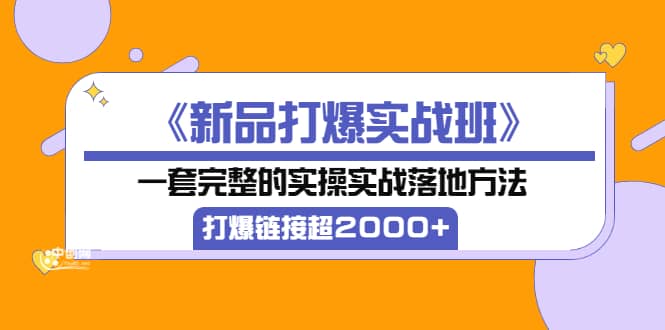 《新品打爆实战班》一套完整的实操实战落地方法,打爆链接超2000 (38节课)|媒矿库
