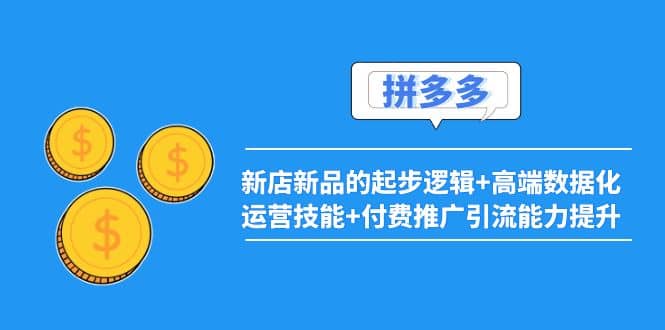 2022拼多多：新店新品的起步逻辑 高端数据化运营技能 付费推广引流能力提升|媒矿库