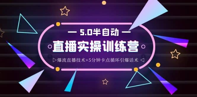 蚂蚁·5.0半自动直播2345打法，半自动爆流直播技术 5分钟卡点循环引爆话术|媒矿库