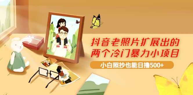 抖音老照片扩展出的两个冷门暴力小项目,小白照抄也能日撸500|媒矿库