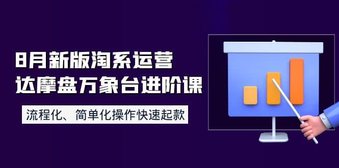 8月新版淘系运营达摩盘万象台进阶课：流程化、简单化操作快速起款|媒矿库