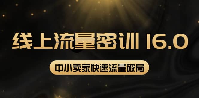 图片[1]|2022秋秋线上流量密训16.0：包含 暴力引流10W 中小卖家流量破局技巧 等等！|媒矿库