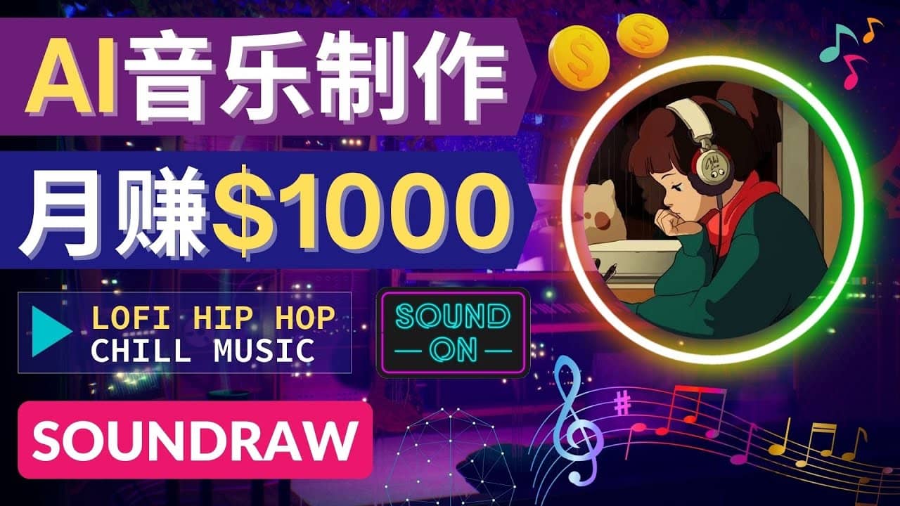 无需任何音乐基础： 使用AI软件制作Lofi Hip Hop Chill Music 月赚1000美元|媒矿库