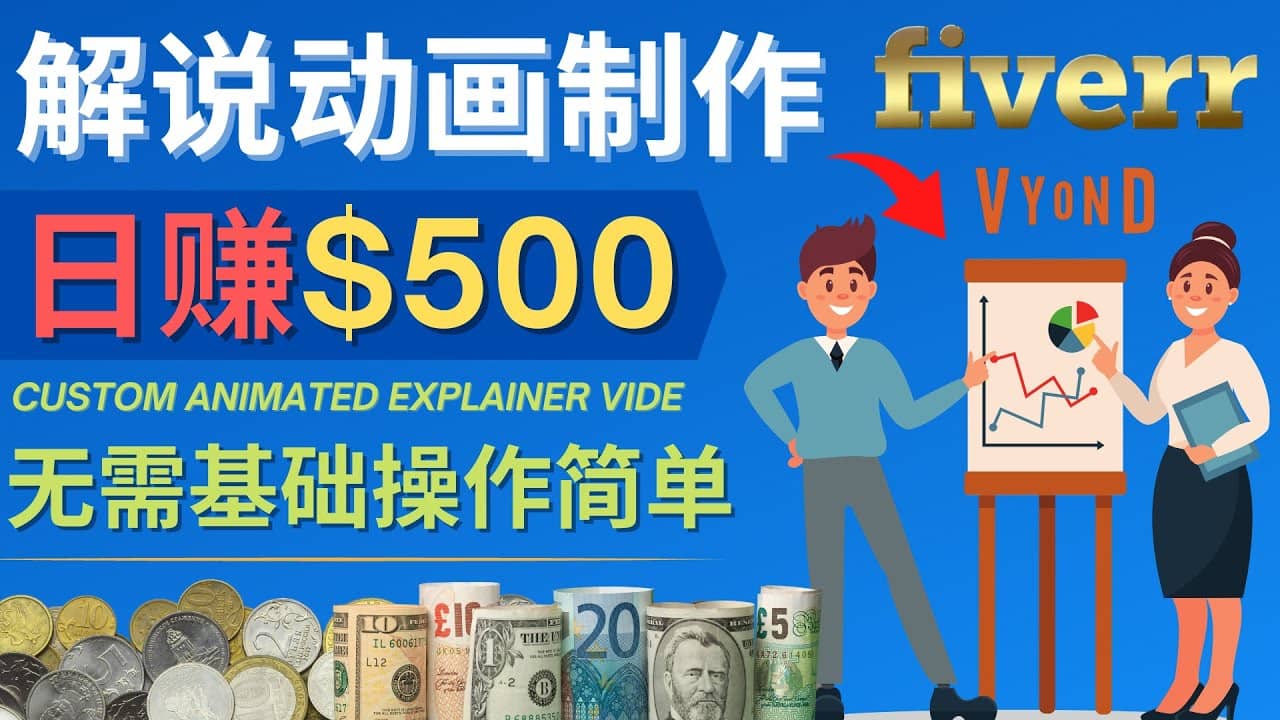 制作解说类动画视频（Animated Explainer）日赚500美元以上 - 0基础可操作|媒矿库