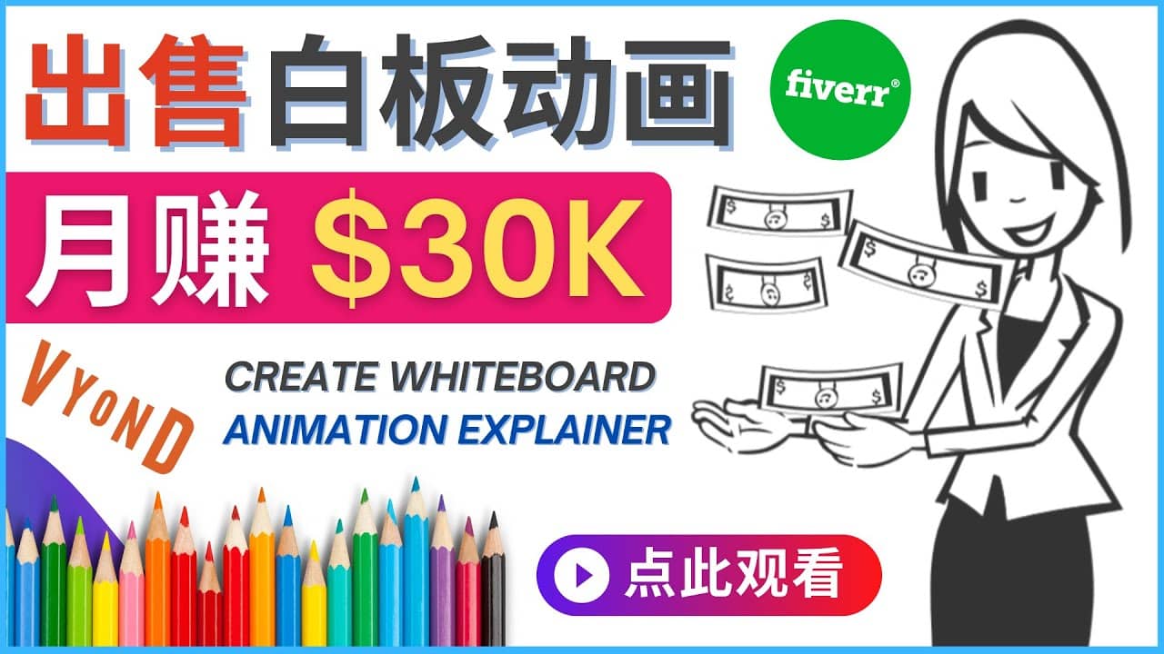如何用最简单制作白板动画（WhiteBoard Animation）月赚3万美元|媒矿库