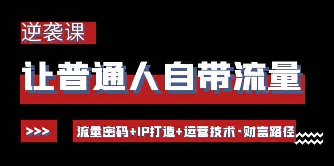 让普通人自带流量的逆袭课：流量密码 IP打造 运营技术·财富路径|媒矿库
