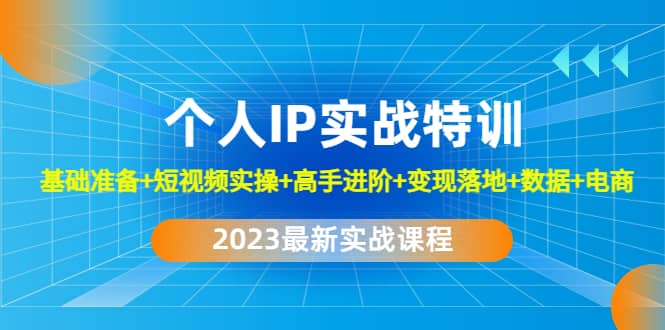 2023个人IP实战特训：基础准备 短视频实操 高手进阶 变现落地 数据 电商|媒矿库