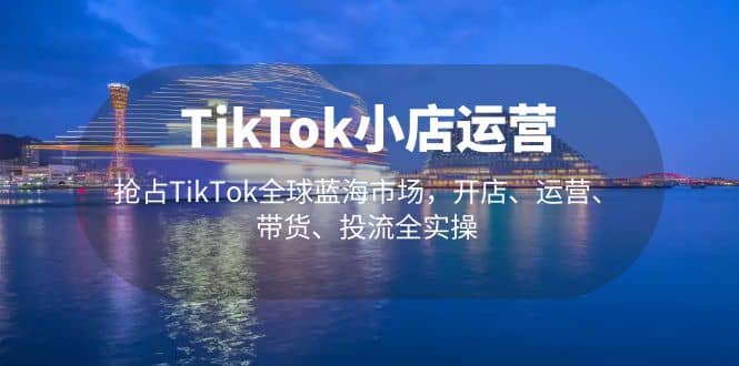TikTok小店运营 抢占TikTok全球蓝海市场，开店、运营、带货、投流全实操|媒矿库