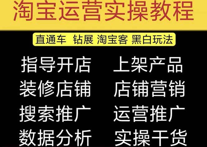 2023淘宝开店教程0基础到高级全套视频网店电商运营培训教学课程（2月更新）|媒矿库