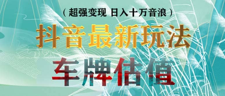 抖音最新无人直播变现直播车牌估值玩法项目 轻松日赚几百 【详细玩法教程】|媒矿库