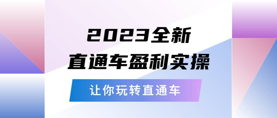2023全新直通车·盈利实操：从底层，策略到搭建，让你玩转直通车|媒矿库
