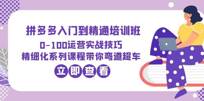 2023拼多多入门到精通培训班：0-100运营实战技巧 精细化系列课带你弯道超车|媒矿库