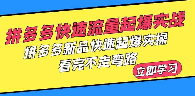 拼多多-快速流量起爆实战，拼多多新品快速起爆实操，看完不走弯路|媒矿库