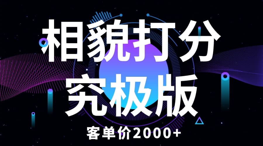 相貌打分究极版，客单价2000 纯新手小白就可操作的项目|媒矿库