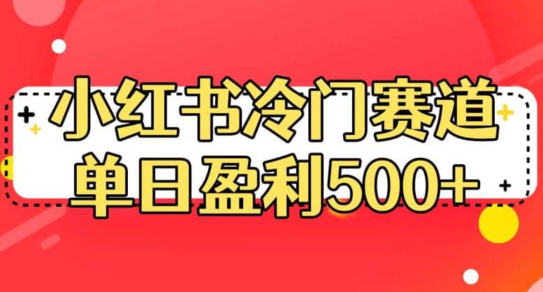 小红书冷门赛道,单日盈利500 【揭秘】|媒矿库