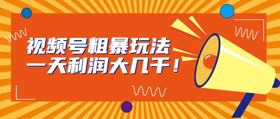 视频号粗暴玩法，一天利润大几千|媒矿库