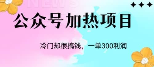 冷门公众号加热项目，一单利润300|媒矿库