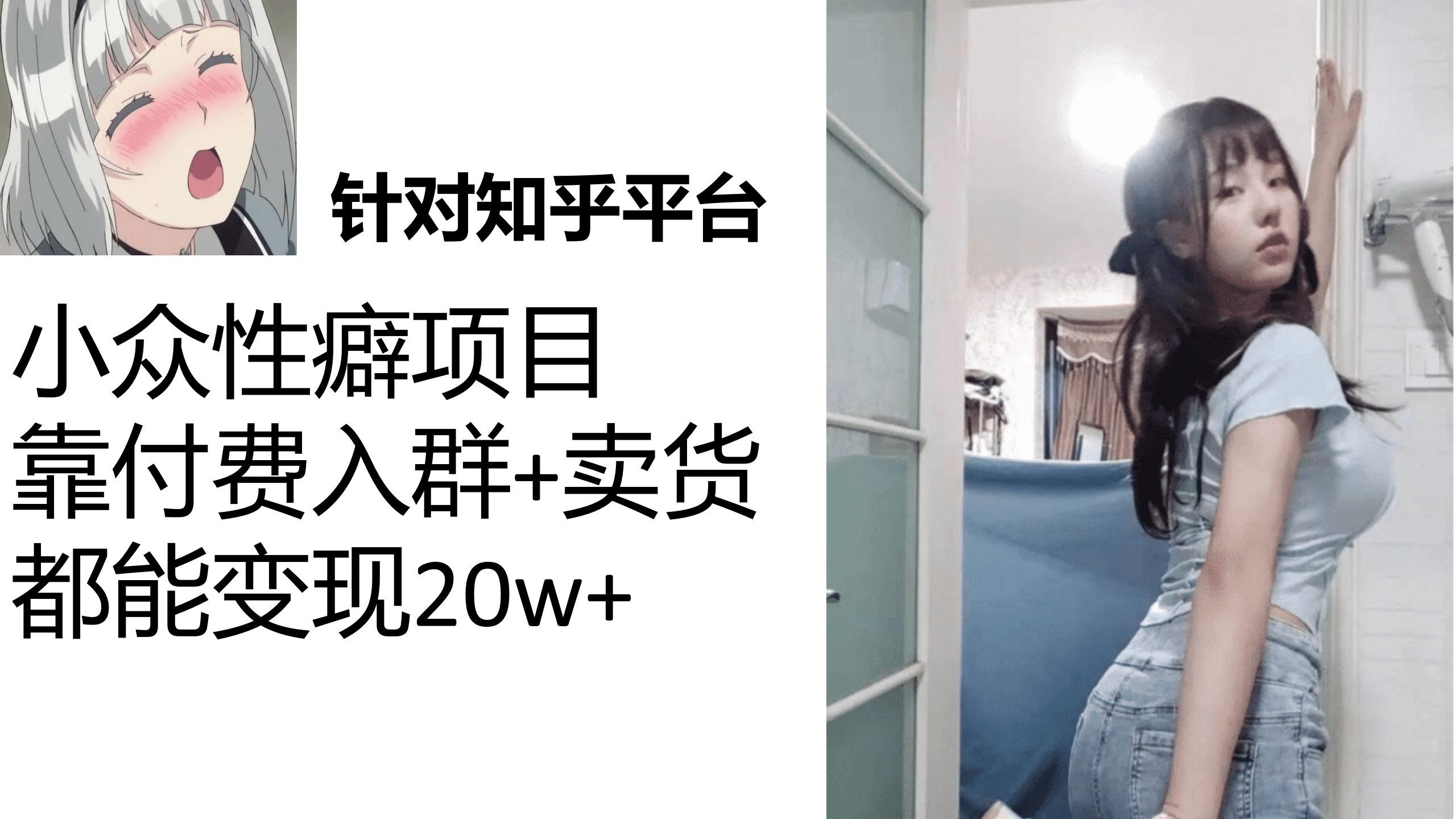 图片[1]|知乎小众性癖项目，Lsp的钱才是最好赚的，付费建群 卖货变现20w|媒矿库