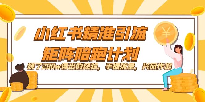 小红书精准引流·矩阵陪跑计划：烧了200w得出的经验，手握流量，兴风作浪！|媒矿库