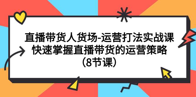 直播带货人货场-运营打法实战课:快速掌握直播带货的运营策略(8节课)|媒矿库