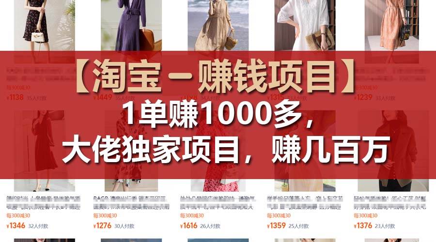 【淘宝赚钱项目】1单可赚1000多,大佬独家项目,年赚几百万|媒矿库