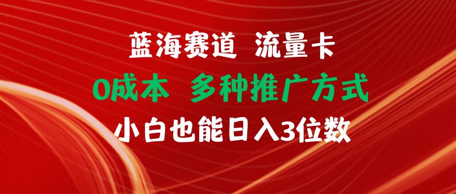 蓝海赛道 流量卡 0成本 小白也能日入三位数|媒矿库
