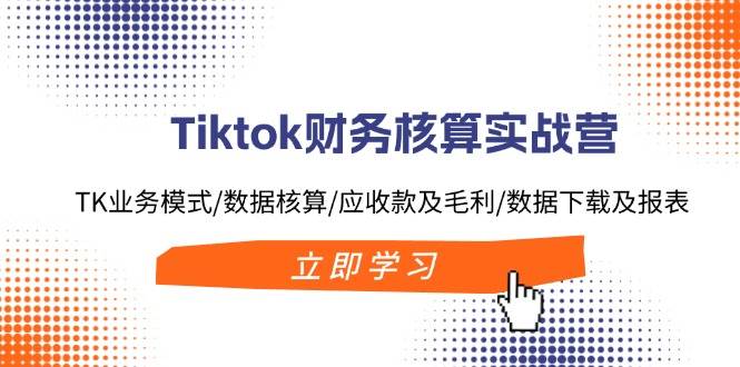 Tiktok财务核算实战营：TK业务模式/数据核算/应收款及毛利/数据下载及报表|媒矿库