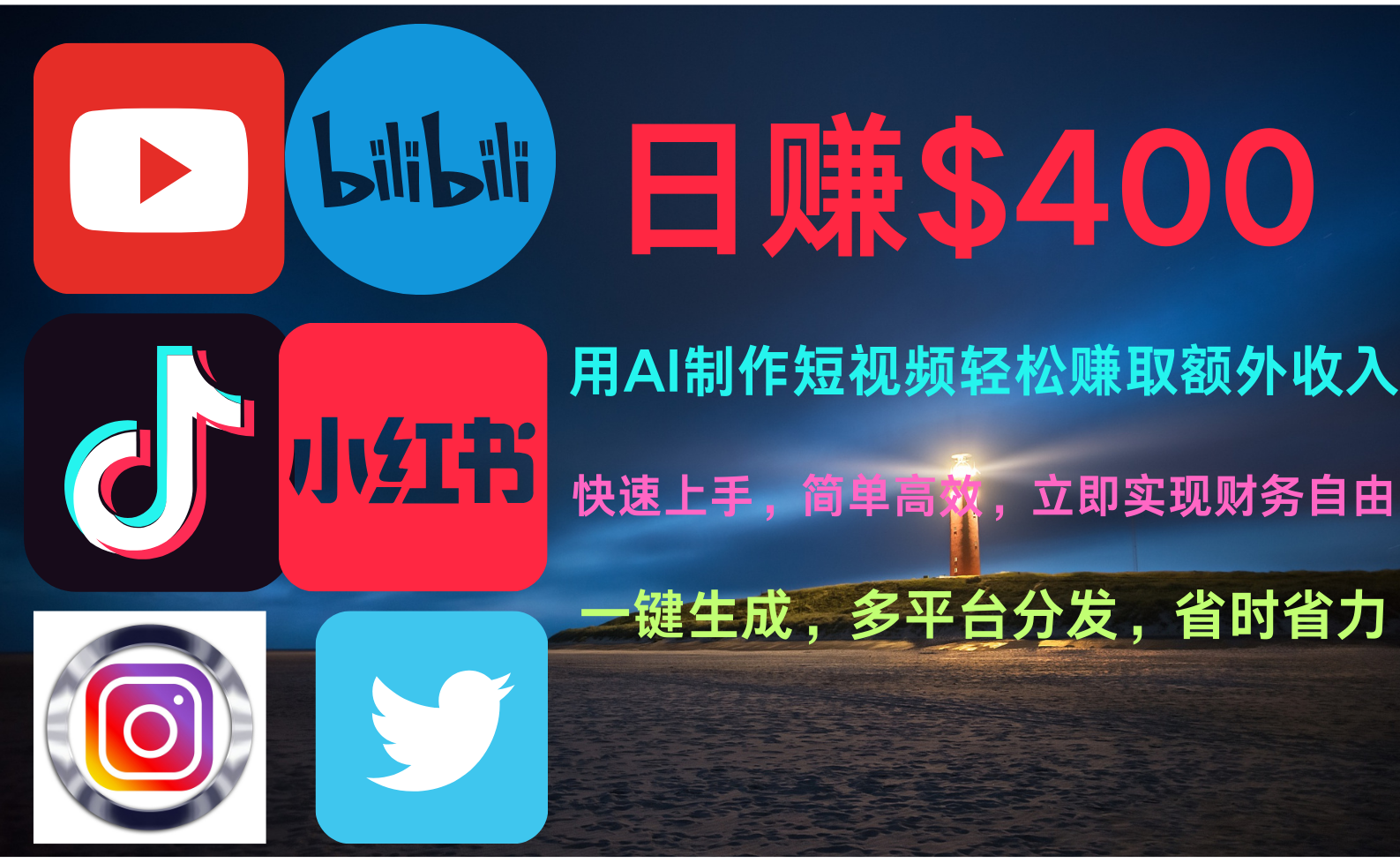 玩转全网视频平台,创造视频就能轻松赚取每天400美金|媒矿库