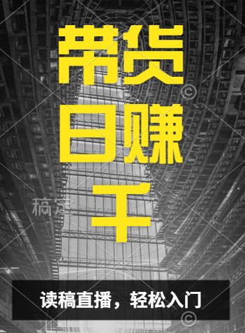 视频号技术直播带货， 会读稿就行，小白日入1000+|媒矿库