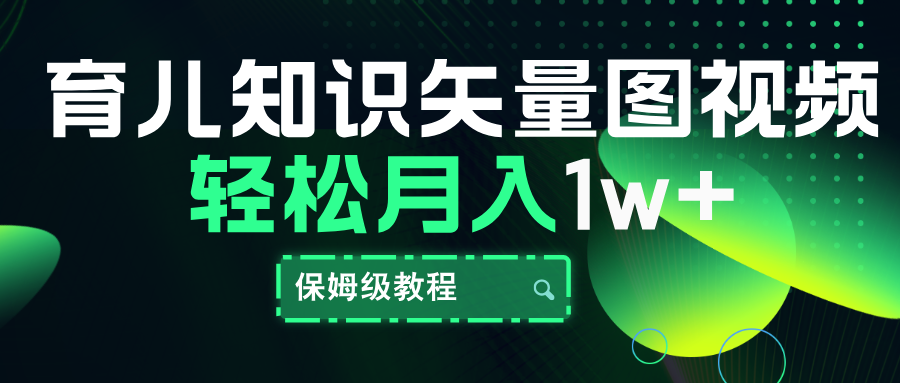 育儿知识矢量图视频，条条爆款，保姆级教程，月入10000+|媒矿库