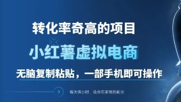 一单49.9，转化率奇高的项目，冷门暴利的小红书虚拟电商|媒矿库
