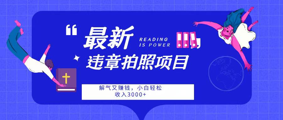 最新违章拍照项目，解气又赚钱，随手一拍，轻松收入3000|媒矿库