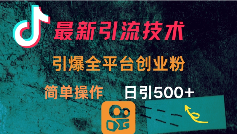 最新引流方法，引爆全平台创业粉操作简单，日引300＋|媒矿库