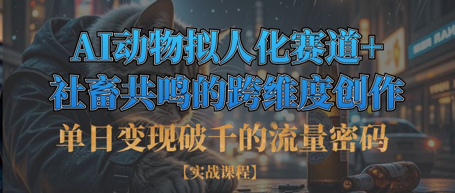 单日变现破千的流量密码,AI动物拟人化赛道+社畜共鸣的跨维度创作|媒矿库