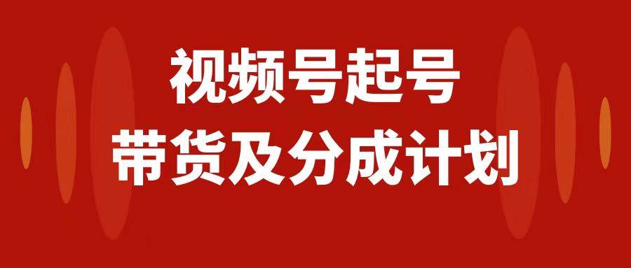视频号快速起号,分成计划及带货,0-1起盘、运营、变现玩法,日入1000|媒矿库