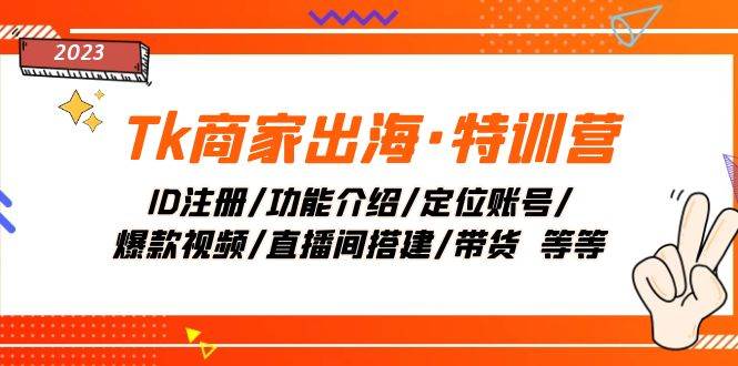 Tk商家出海·特训营：ID注册/功能介绍/定位账号/爆款视频/直播间搭建/带货|媒矿库