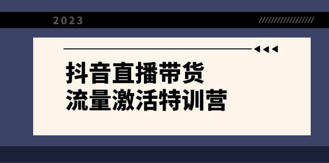 抖音直播带货-流量激活特训营,入行新手小白主播必学(21节课 资料)|媒矿库