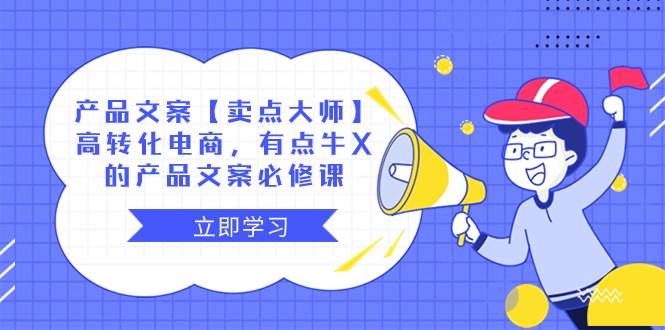 产品文案【卖点大师】高转化电商，有点牛X的 产品文案必修课|媒矿库