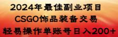 2024年最佳副业项目 CSGO饰品装备交易 轻易操作单账号日入200+|媒矿库