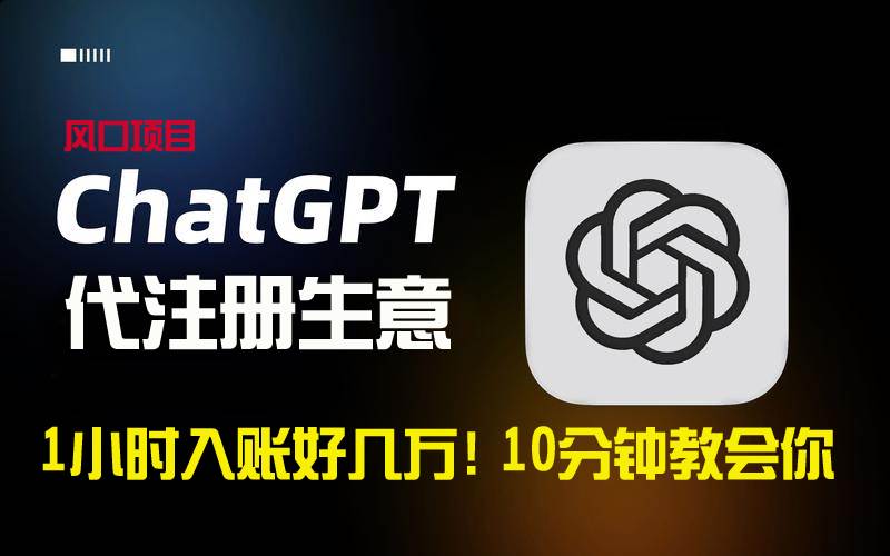 一小时入账好几万！利润大到吓人的ChatGPT代注册小生意，10分钟教会你，...|媒矿库