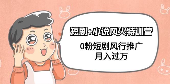 短剧+小说风火特训营，0粉短剧风行推广，月入过万（102节课）|媒矿库