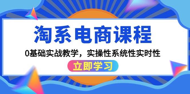 淘系电商课程，0基础实战教学，实操性系统性实时性（15节课）|媒矿库